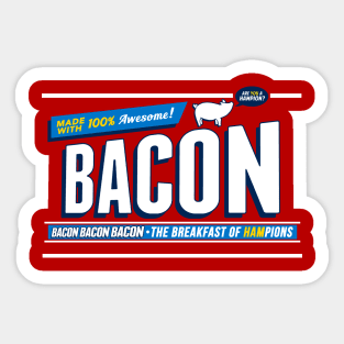 Bacon Shirt | Breakfast of Hampions | Bacon Lover Sticker